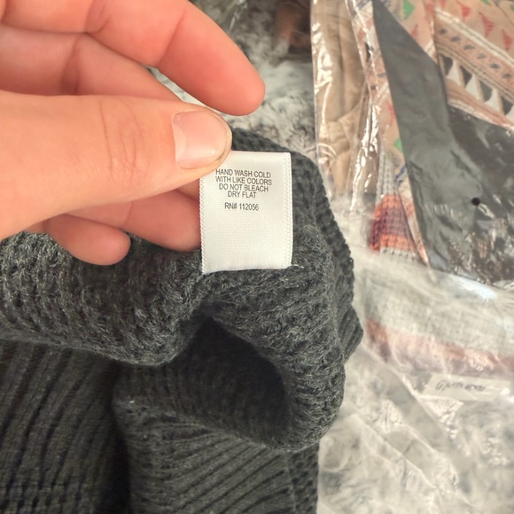 Zenana Outfitters Charcoal Off-Shoulder Sweater - Picture 10 of 10